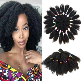 High Quality Afro Kinky Pre-Stretched Marley Twist Braiding Hair Synthetic Curly Crochet Braids Single Weft Hair Extension