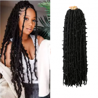 Wholesale 14inch 18inch24 Inch Synthetic Hair Long Butterfly Locs Braids High Temperature Fiber Twist-Crochet Synthetic Core African Braids