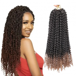 24-Inch Long Bohemian Braiding Hair Extensions Passion Twist Water Wave Crochet Hair Protective Style Twists Hair