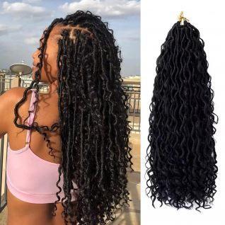Hot Selling New 10-36 Inches Afro High Faux Crochet Hair Wigs for Black Women Goddess Locs Extension for African Braids Curly