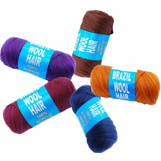 Wholesale Multi-color Brazilian Wool Braid 70g African Female Hair Extensions Support Custom