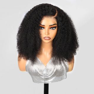 13x4 Pre Plucked Kinky Curly Lace Wigs Human Hair, 150% 180% 210% Density Wigs Human Hair Lace Front, Lace Frontal Wig Vendor